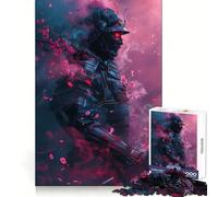 Japanese Samurai Sakura Jigsaw 1000 Pieces for Teenagers Logic Exercise Clean Connection Family Fun (38x52cm)