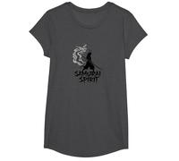 Japanese Samurai Spirit Warrior Art for Men T-Shirt, Girls, Dark Heather Grey, XS