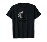 Japanese Samurai Spirit Warrior Art for Men T-Shirt, Men, Black, 3XL