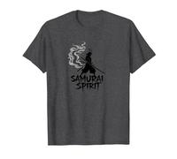 Japanese Samurai Spirit Warrior Art for Men T-Shirt, Men, Dark Heather Grey, M