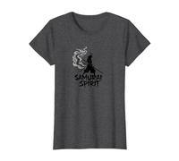 Japanese Samurai Spirit Warrior Art for Men T-Shirt, Women, Dark Heather Grey, S
