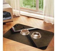 Japanese Samurai Sword print Pet Food Mat Absorbent Non-Slip PU Leather Feeding Mat for Dogs Cats Pet Bowl Placemat