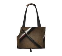 Japanese Samurai Sword Print Pet Tote Bag, Foldable Portable Single Shoulder Pet Carrier For Small Dogs Cats