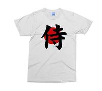 Japanese Samurai T-Shirt Japan Flag Kanji Warrior Graphic Cotton Tee Men