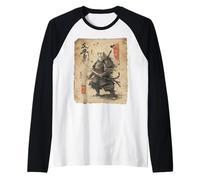 Japanese Samurai Tiger, Ukiyo-e Tiger Ninja Anime Raglan Baseball Tee