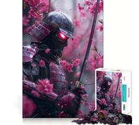 Japanese Samurai Warrior Adult Jigsaw Puzzles1000 Pieces Cognitive Boost Fine Thick Family Bond Santa Present (50x75cm)