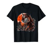 Japanese Samurai Warrior Animals Samurai Tiger Portrait Japanese Art Temple Japanese Warrior T-Shirt