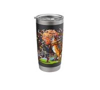 Japanese Samurai Warrior Fighting Tiger Japanese Folklore Stainless Steel Insulated Tumbler