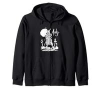 Japanese Samurai Warrior Katana Swordsman Aesthetic Art Zip Hoodie