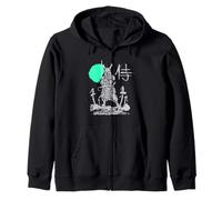 Japanese Samurai Warrior Katana Swordsman Aesthetic Art Zip Hoodie