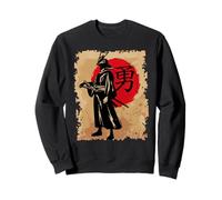 Japanese Samurai Warrior Rising Sun Japan Calligraphy Sweatshirt