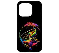 Japanese Samurai Warrior Sakura Sword Spin Art Case for iPhone 15 Pro