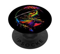 Japanese Samurai Warrior Sakura Sword Spin Art PopSockets Adhesive PopGrip