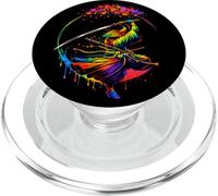 Japanese Samurai Warrior Sakura Sword Spin Art PopSockets PopGrip for MagSafe