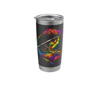 Japanese Samurai Warrior Sakura Sword Spin Art Stainless Steel Insulated Tumbler