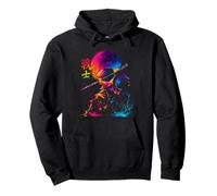 Japanese Samurai Warrior Splash Art Illustration Pullover Hoodie