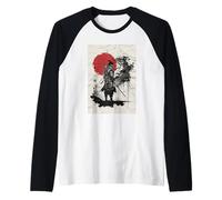 Japanese Samurai Warrior Swordsman Art Katan Aesthetic Art Raglan Baseball Tee