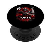 Japanese Samurai Warrior, Ukiyo Japan Tokyo Anime n PopSockets Adhesive PopGrip
