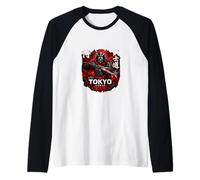 Japanese Samurai Warrior, Ukiyo Japan Tokyo Anime n Raglan Baseball Tee