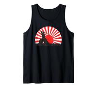 Japanese samurai warrior with sun rising Tank Top