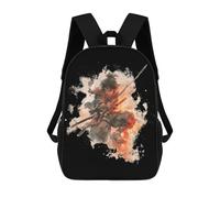 Japanese Samurai Watercolor Travel Laptop Backpack for Work Business Large Computer Bag Daypack 17 Inch