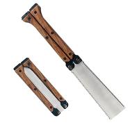 Japanese Saw Folding Pull Saw Double-Edged Hand Saw Wood Fine Saw Made of SK85 Carbon Steel with Solid Wood Handle, Three-sided Grinding Teeth Design, 150 mm Portable Japanese Saw for Woodworking