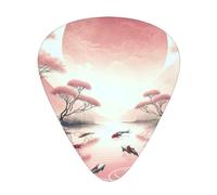 Japanese-Scene-Koi-Fish 12 Pack Guitar Picks With 3 Thicknesses And Storage Box, Abs Plectrums For Electric Bass Guitar Players