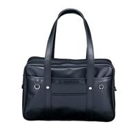 Japanese School Bag Portable Large Capacity PU Leather Student Uniform Fashionable Casual Lightweight Waterproof Shoulder Bag with Zipper Closure for School Work Travel for Boys Girls