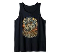 Japanese Sea Dragon Chaos Wave Samurai Vintage Anime Lovers Tank Top