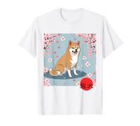 Japanese Shiba Inu Sakura Cherry Blossoms Kanji T-Shirt