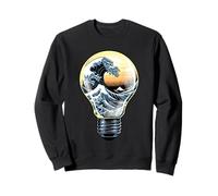 Japanese Shirt Great Wave Kanagawa Light Bulb Japan Anime Sweatshirt
