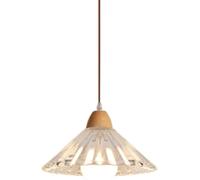 Japanese Silent Style Chaner, E27 Single-Headed Hanging Lamp, Flower Glass Metal Lighting Fixtures, Pendant Light in Bedroom and Living Room.,Luxury