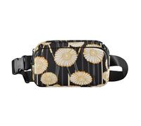 Japanese Simple Daisy Fashion Waist Bag Fanny Pack for Men Women Water Resistant Cross Body Bag Belt Pack with Adjustable Strap for Travel Running Hiking
