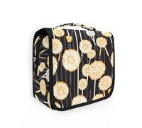 Japanese Simple Daisy Toiletry Bag with hanging hook Waterproof Hanging Travel Toiletry Bag with Compartments & Handle