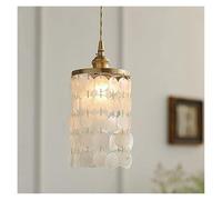 Japanese Sleek Wind Chimes - Copper Bedside Chandelier, Retro Style, Simple Korean Bedroom Decor, Calming Shell Lighting for Tranquil Spaces
