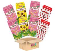 Japanese Snacks Box & Gift Bundle | Assorted Pack of 8 | Meiji Chocorooms & Uproll Biscuits | Mushroom Chocolate Biscuits | Halal Certified | Variety Set - Strawberry & Milk Chocolate Flavours