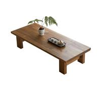 Japanese Solid Wood Coffee Table Low Table for Home Floor Seating Tea Table with Glass Bay Window Modern Design 80x50x38cm Color B