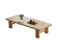Japanese Solid Wood Coffee Table Table for Home Low Sitting Tea Table Leisure Table with Glass Top Modern Design Size 100x60x38cm Color A
