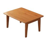 Japanese Solid Wood Folding Coffee Table 50kg Capaci No Assembly Required Low Table for Room & Tea Ceremony Living Room & Bedroom (Brown 70x37x26cm/28x14x10in)