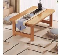 Japanese Solid Wood Folding Coffee Table, Low Portable Chabudai Table for Floor Sitting, Ideal for, Balcony, Mtat, Altar - Space-Saving Design