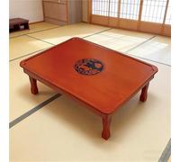 Japanese Solid Wood Folding Coffee Table Low Square Zen Floor Table for Sitting Portable Tea Table for Bay Window Small Spaces Meditation and Laptop Use