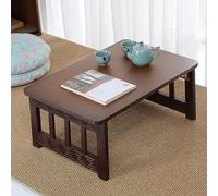Japanese Solid Wood Folding Coffee Table Portable Low Chabudai Table for Floor Seating Ideal for Balcony Mat Altar Compact & Versatile Design