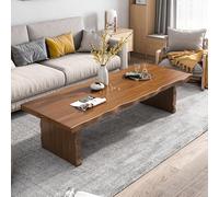 Japanese Solid Wood low Center table 5cm thick tabletop living room Coffee Table Irregular table edge Vintage Rectangular Tea Table Space-Saving Sitting On The Floor(120*60*50cm/47.2*23.6*19.7in)