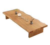 Japanese Solid Wood Tea Table & Chair Set For Living Room, Chabudai Style Coffee Table, Ideal For Bay Window & Floor Seating (160x50x35cm) One Color 140x60x35cm