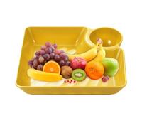 Japanese Soy Dish Plate - Dipping Saucer,Dumpling Plates, Dipping Saucer Set with Sauce Holder and Dipping Bowl, Food-Safe PP Material for Chips, Appetizers, Dumplings and More