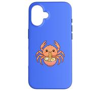 Japanese Spider Crab Eating Ramen Noodles Kawaii Cute Funny Case for iPhone 16