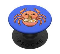 Japanese Spider Crab Eating Ramen Noodles Kawaii Cute Funny PopSockets Adhesive PopGrip