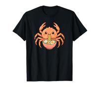 Japanese Spider Crab Eating Ramen Noodles Kawaii Cute Funny T-Shirt