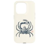 Japanese Spider Crab Vintage with Kanji Case for iPhone 15 Pro