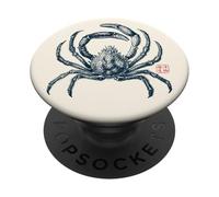 Japanese Spider Crab Vintage with Kanji PopSockets Adhesive PopGrip